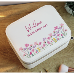 Personalised Floral Travel Jewellery Box 